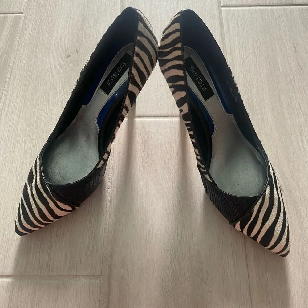 White House Black Market Zebra Size 8 Heels
